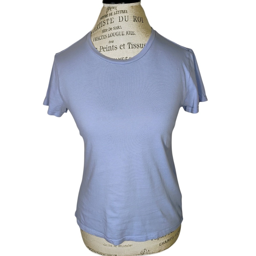 Fabletics‎ Short Sleeve T-Shirt Periwinkle Purple Womens XS Casual Closet Staple